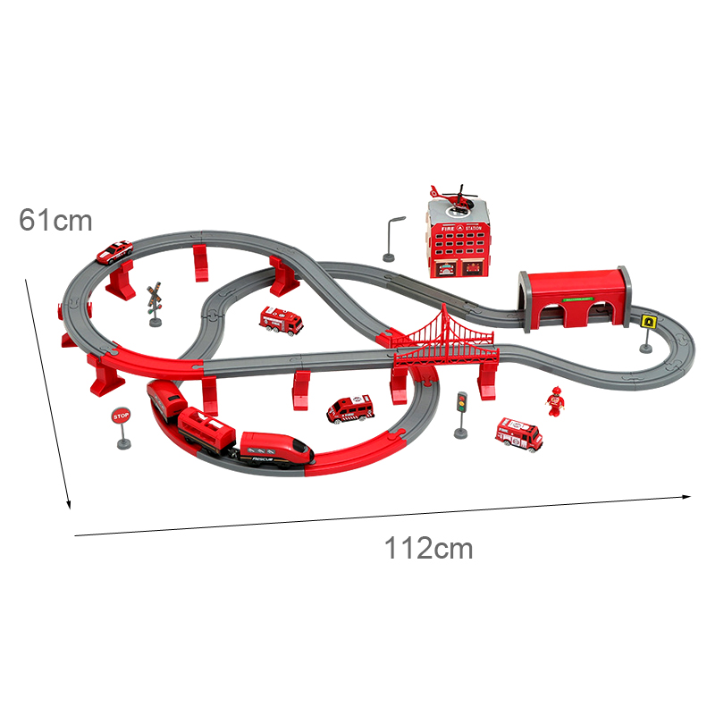 Kids Toys Brands - DIY Rode Plastic Treinspoor Set Compatibel