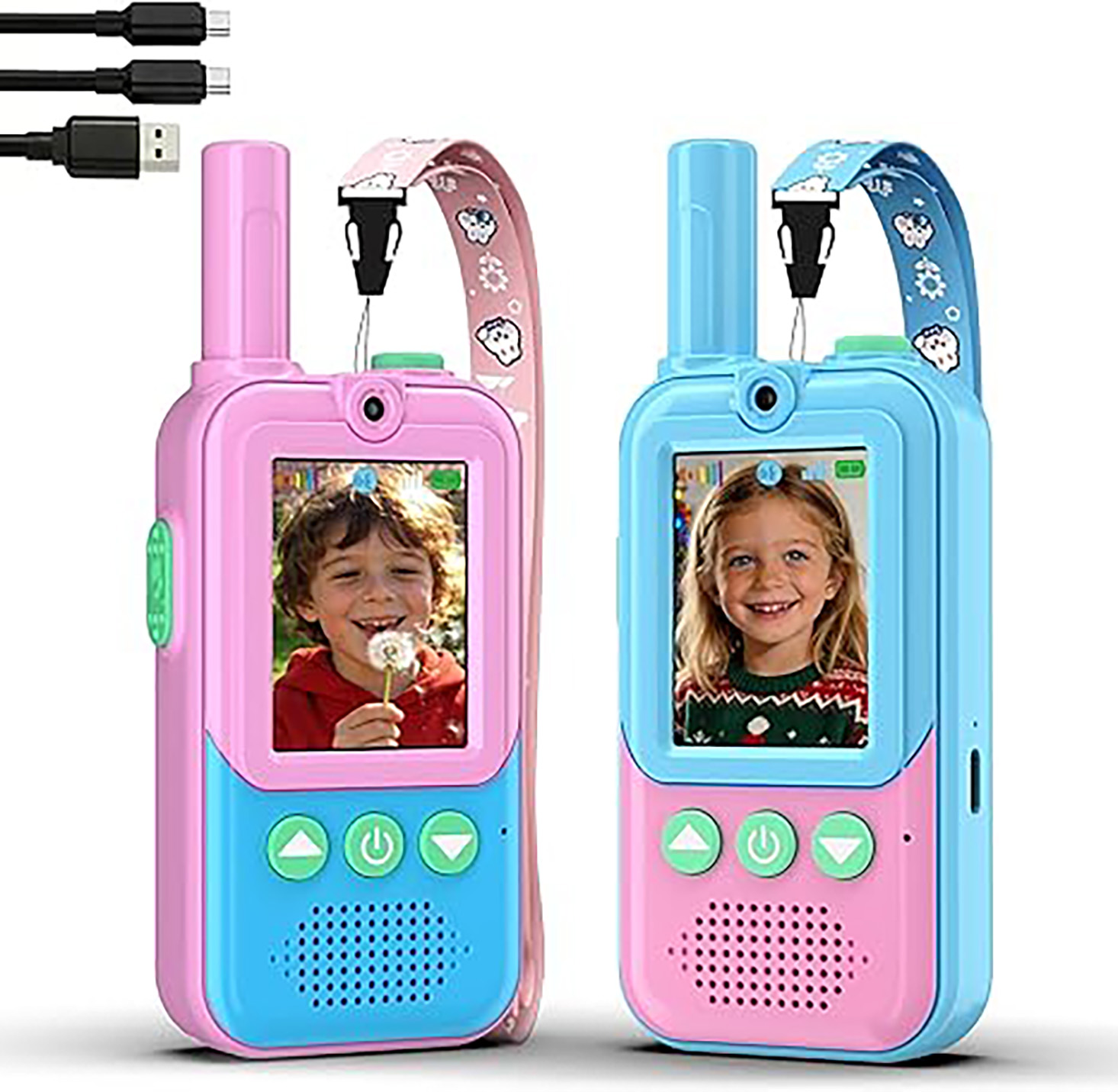 Toys For Kids Video - Oplaadbare video-walkie-talkies voor kinderen, 2-pack, met