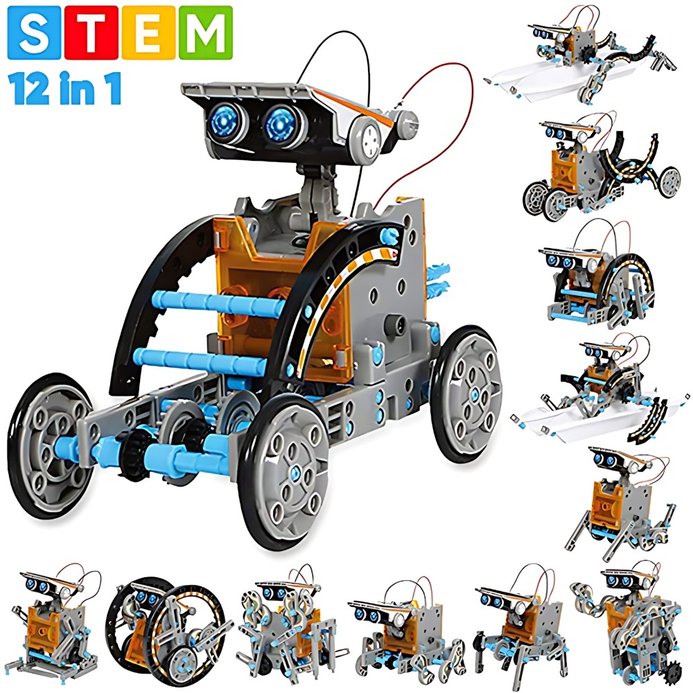 Science Experiment Kit - Zonne-robot bouwstenen 12 in 1 wetenschappelijke