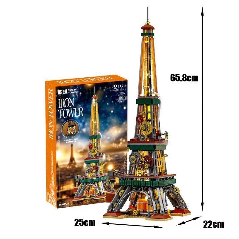 Kids Toys Paris - 1651PCS Creatieve Steampunk Parijse Toren Bouwstenen