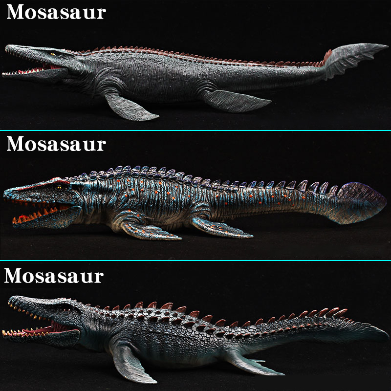 Kids Toys Brands - Prehistorische oceaandinosaurusmodel-actiefiguur - Mosasaurus & Liopleurodon
