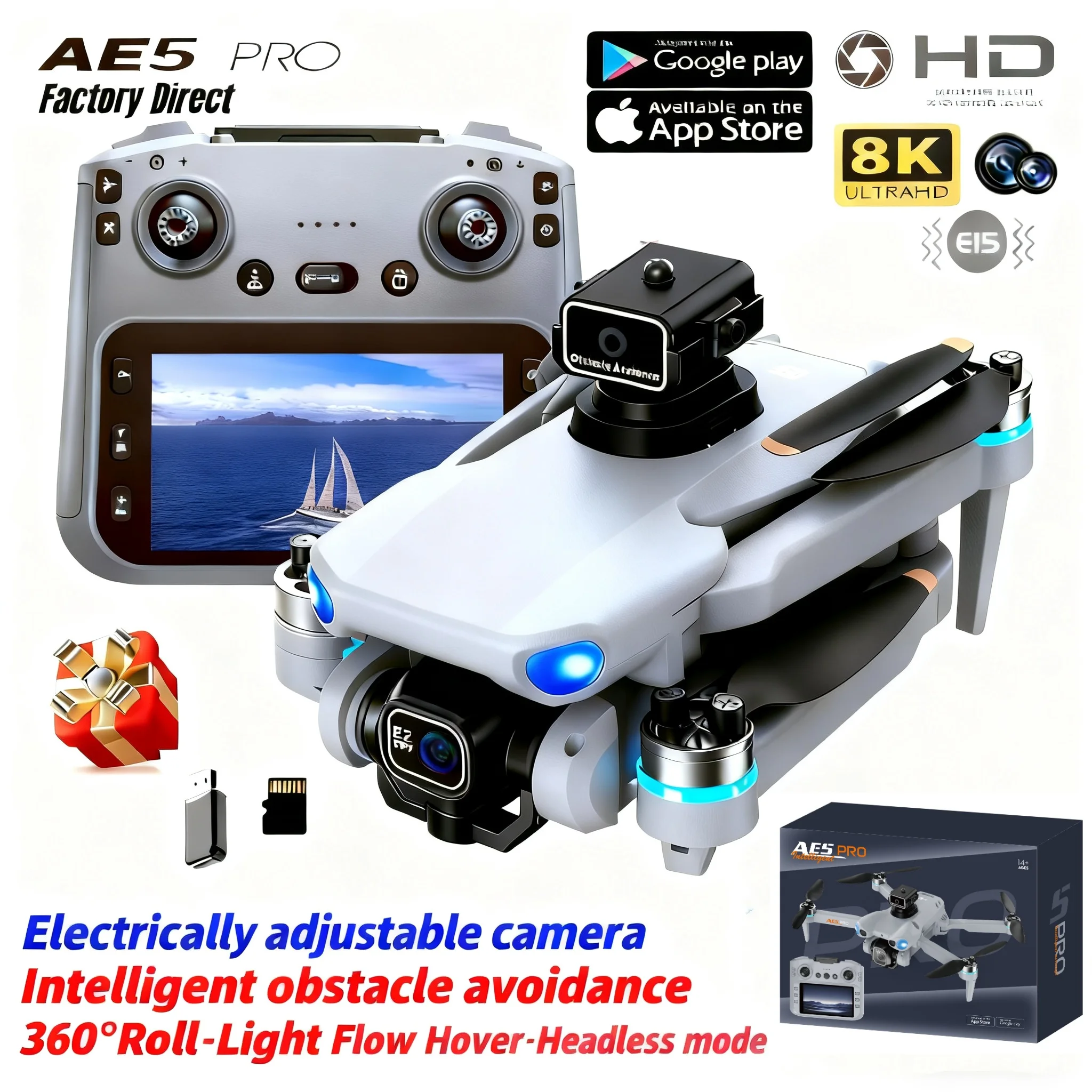 Toys For Kids Video - AE5 Pro Drone 8K HD 4,5
