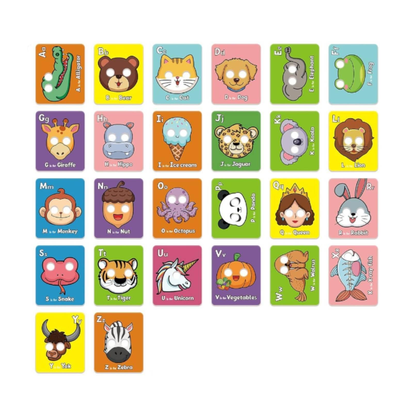 Educational Flash Card - Dierengezichten Educatieve Flashcards Interactief Leerzaam Speelgoed