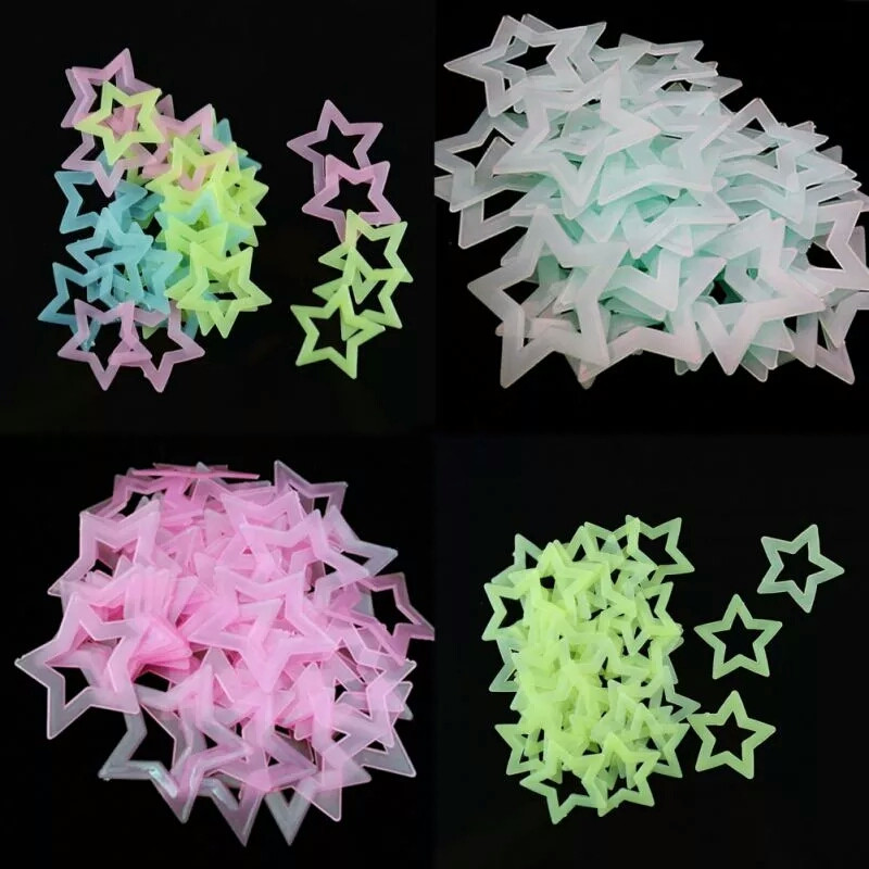 Glow In Dark Stars - 3D Hollow Star Energie Opslag Fluorescerende