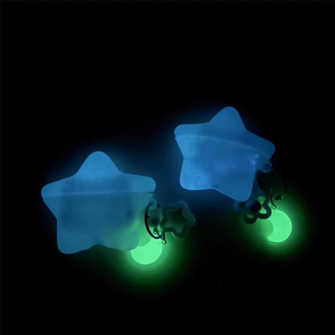 Glow In Dark Stars - Glow in Dark Ster Siliconen Oortelefoon