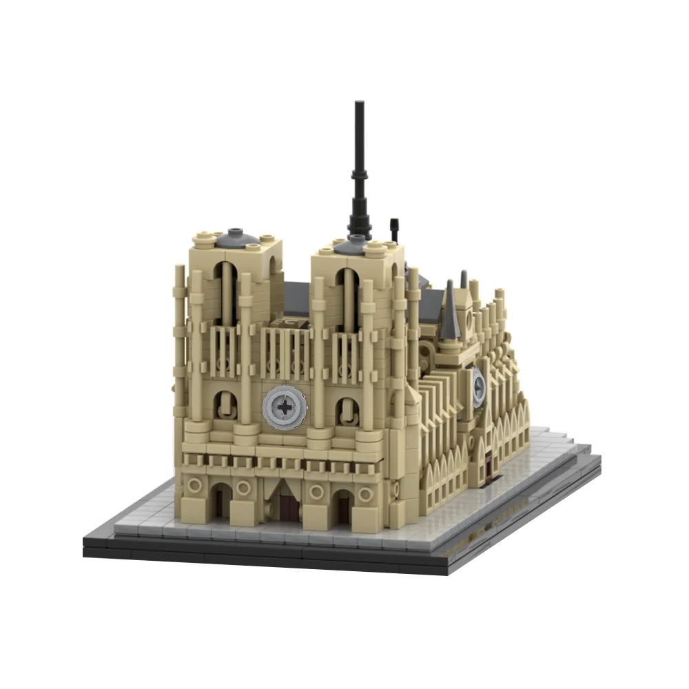 Kids Toys Paris - MOC Klassieke Stad Architectuur 1:800 Notre-Dame
