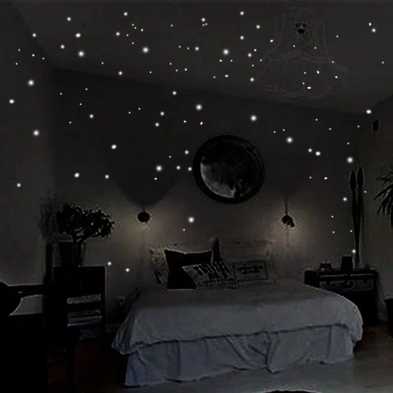 Glow In Dark Stars - 407 Stuks Lichtgevende Muurstickers Muurdecor Gloed
