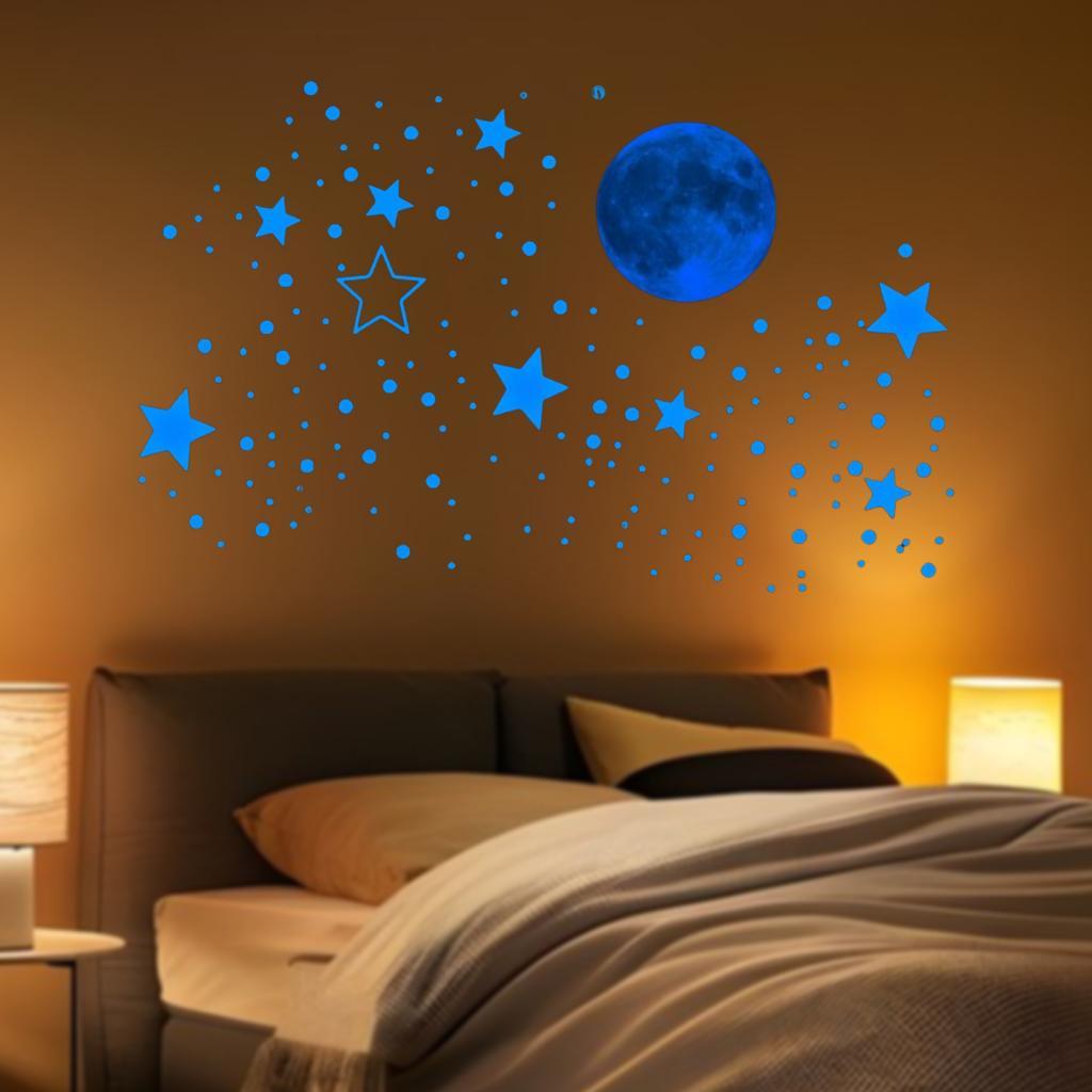 Glow In Dark Stars - 5x Glow in The Dark muurstickers