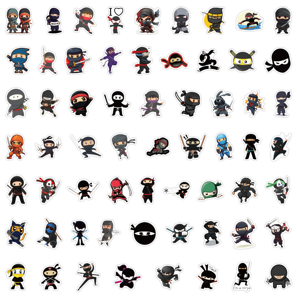 60 STKS Ninja Samurai Cartoon  - Kids Toys Cartoon Images recensie en prijs
