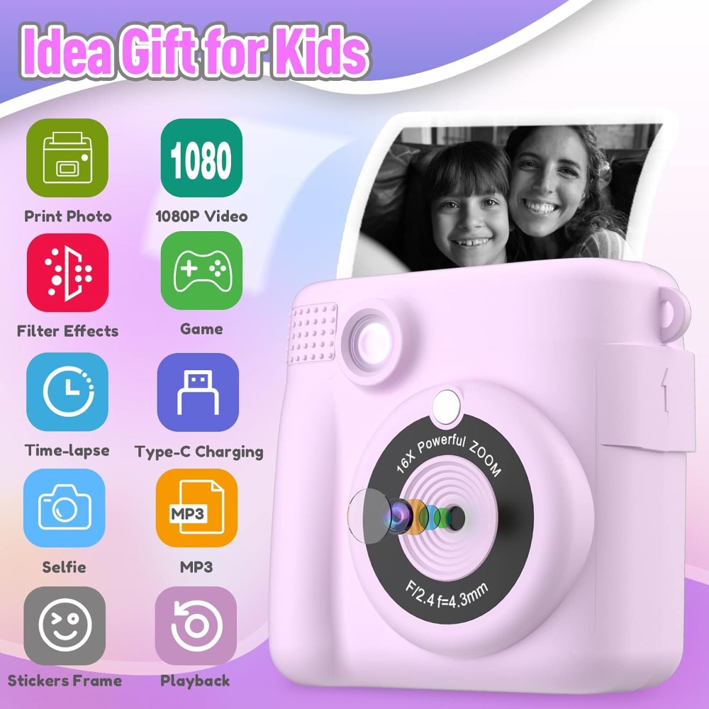Instant Print Camera voor kind - Toys For Kids Video recensie en prijs