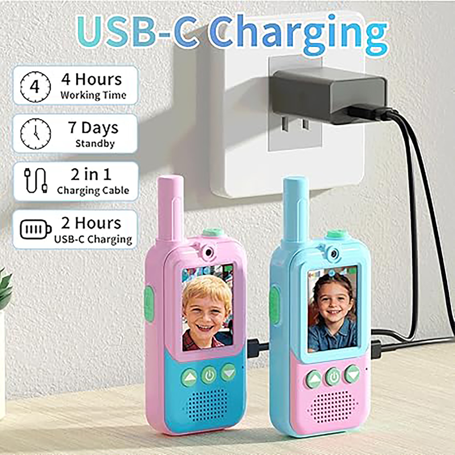 Oplaadbare video-walkie-talkie - Toys For Kids Video recensie en prijs