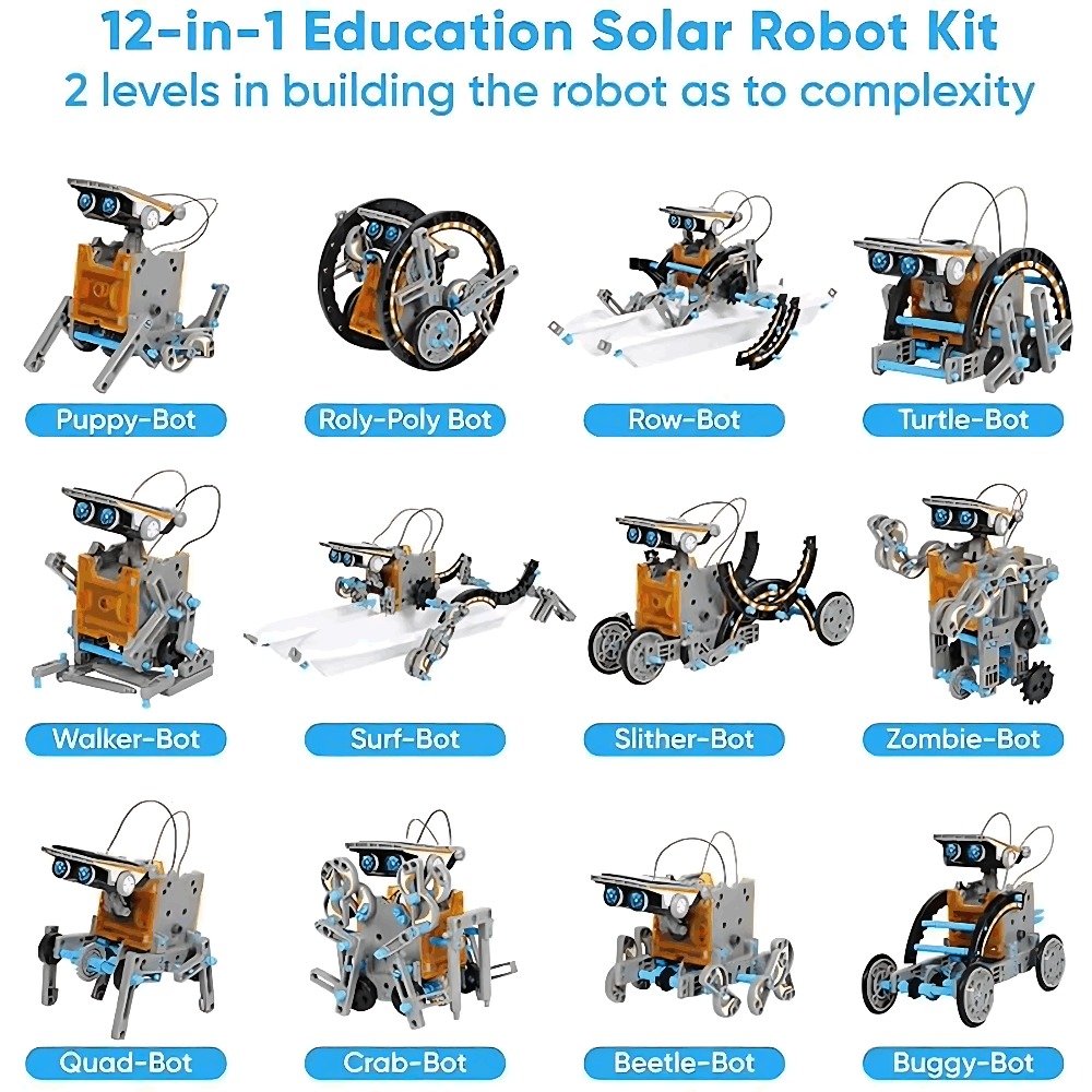 Zonne-robot bouwstenen 12 in 1 - Science Experiment Kit recensie en prijs