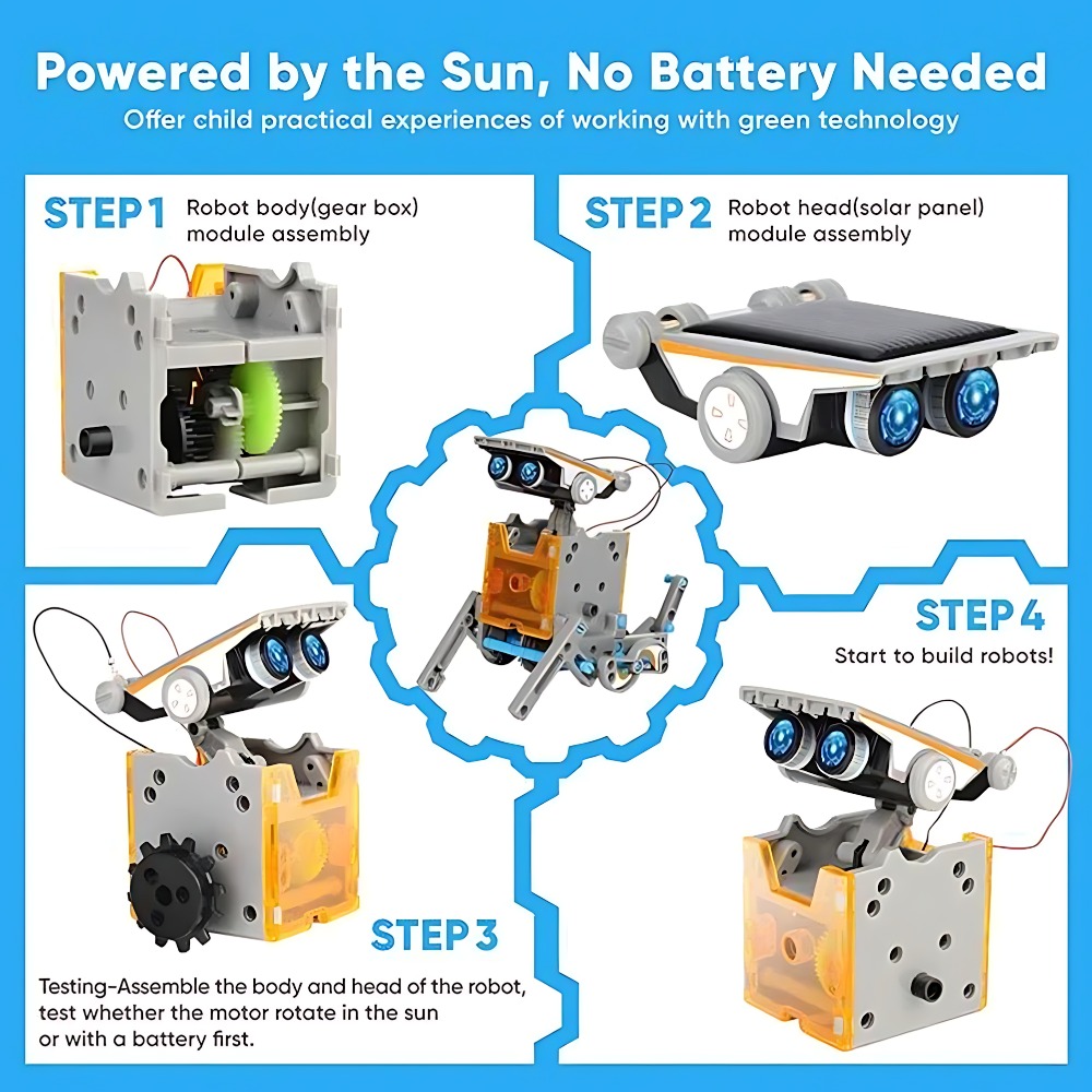Zonne-robot bouwstenen 12 in 1 - Science Experiment Kit recensie en prijs