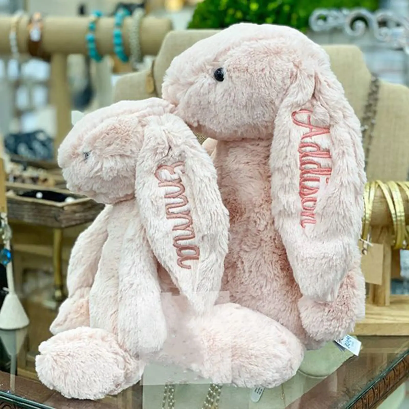 Geborduurd pluche konijntjessp - Kids Toys Names recensie en prijs