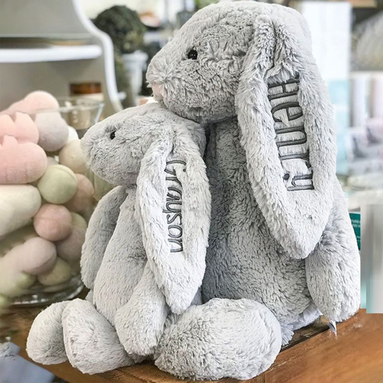 Geborduurd pluche konijntjessp - Kids Toys Names recensie en prijs