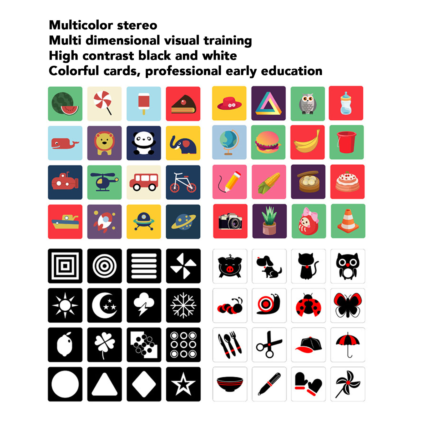 ZK40 64 stuks hoog contrast ba - Educational Flash Card recensie en prijs