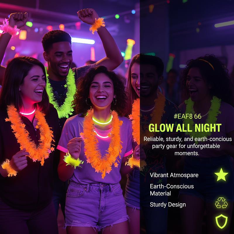 Neon Glow Star Lei Set UV-reac - Glow In Dark Stars recensie en prijs