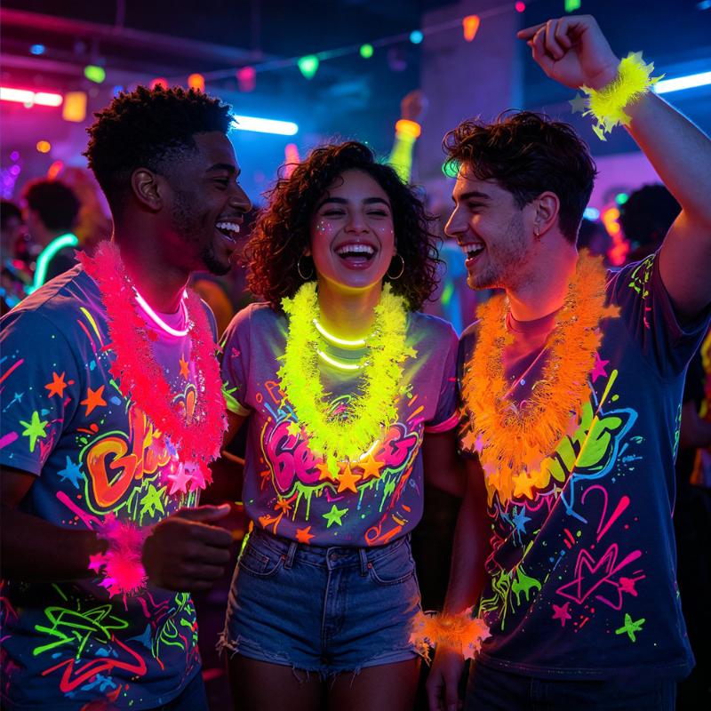 Neon Glow Star Lei Set UV-reac - Glow In Dark Stars recensie en prijs