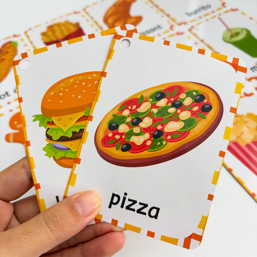 Heerlijke voedselwoorden Engel - Educational Flash Card recensie en prijs