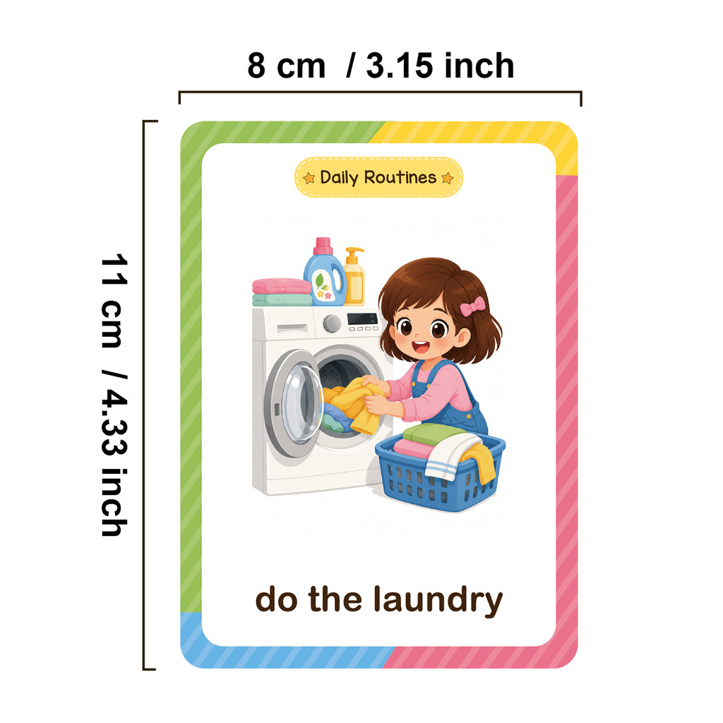 38 Woorden Dagelijkse routine- - Educational Flash Card recensie en prijs