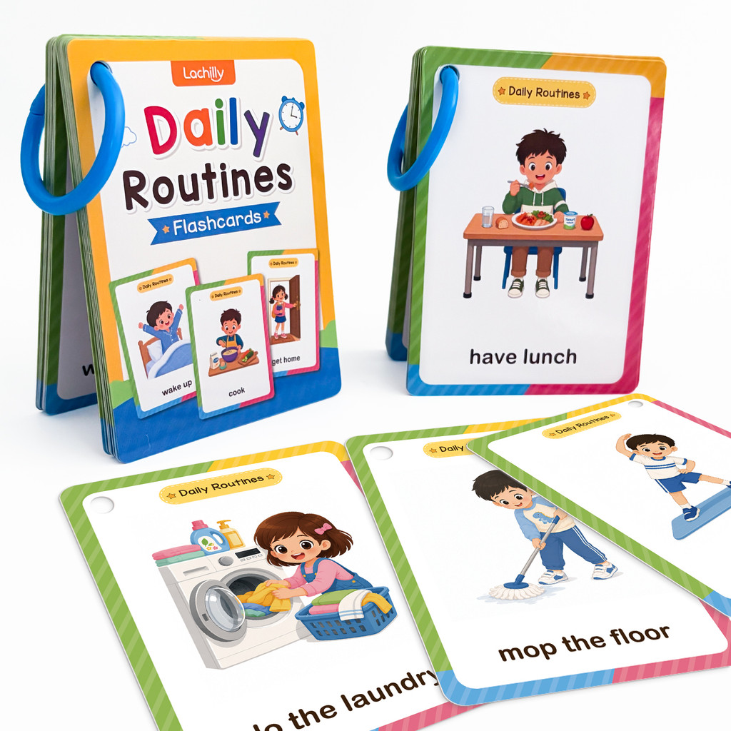 38 Woorden Dagelijkse routine- - Educational Flash Card recensie en prijs