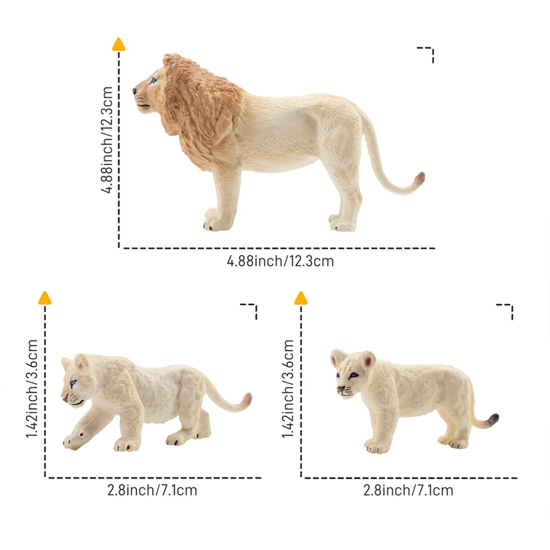 6 Stuks Simulatie Witte Leeuw  - Kids Toys Under $5 recensie en prijs