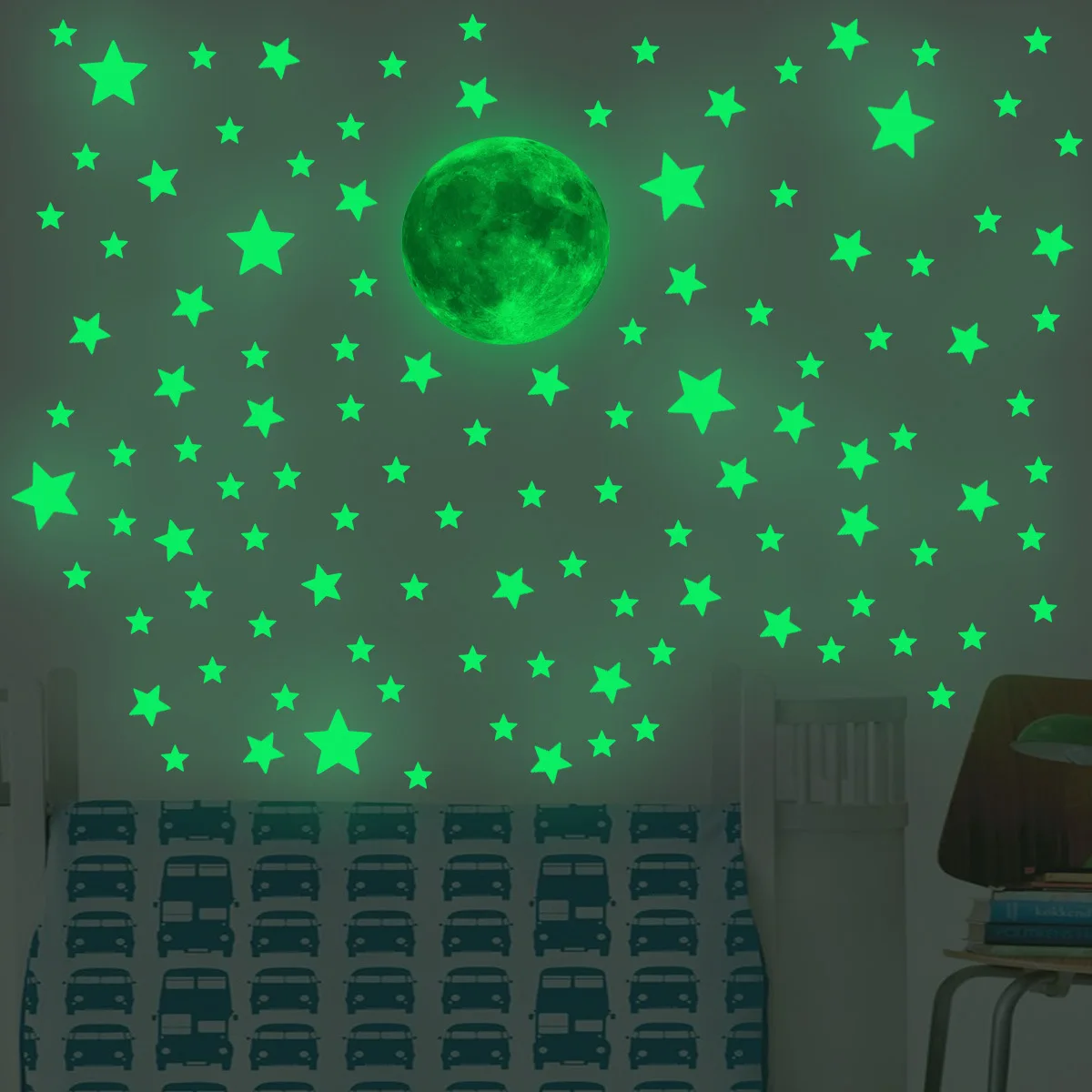 Lichtgevende maansterren muurs - Glow In Dark Stars recensie en prijs
