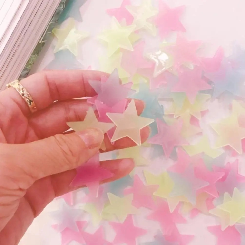 100 stuks kleurrijke glow-in-t - Glow In Dark Stars recensie en prijs