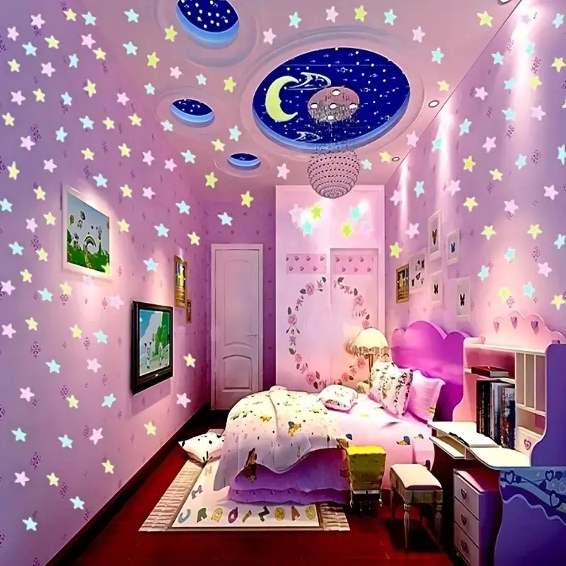 100 stuks kleurrijke glow-in-t - Glow In Dark Stars recensie en prijs